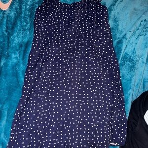 41 Hawthorn Navy and White Polka Dot Dress